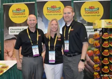 John Cameron, Heather White and Zach Swanson with NatureSweet Tomatoes. 